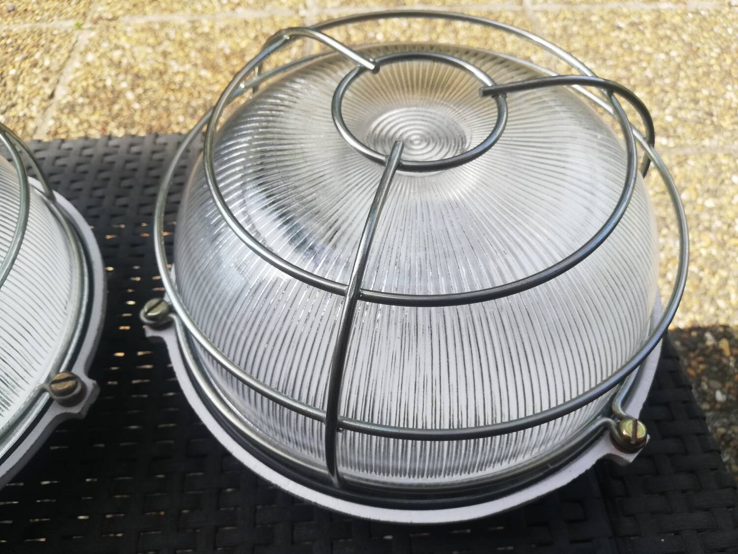 Set of 2 porthole wall lights