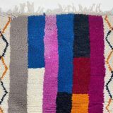 Off-white Moroccan rug with colorful patterns, 200cm x 300cm