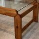 TRAVERSE - Coffee table in glass and wood