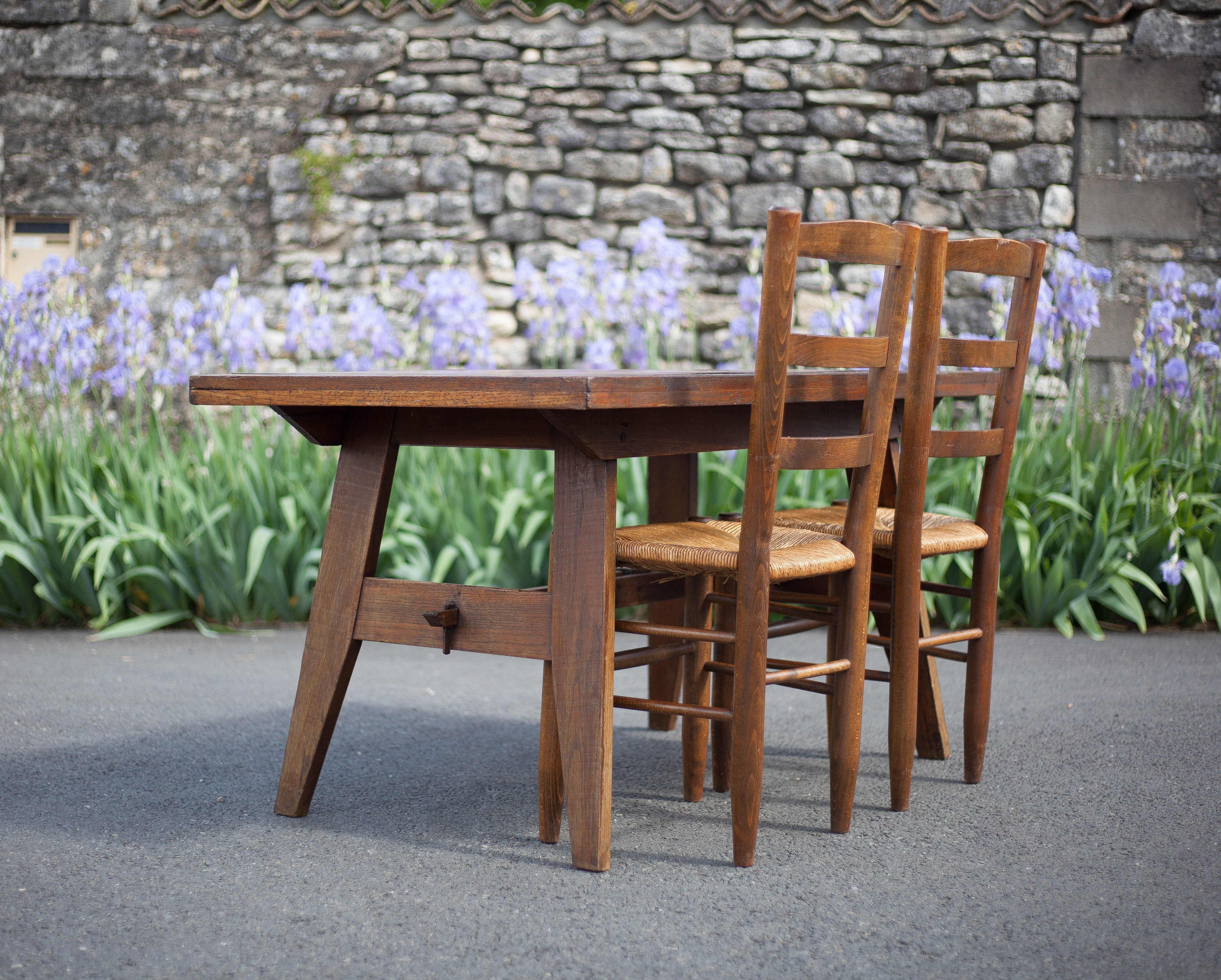 Rene gabriel table, 50s wood table, dining table, kitchen, veranda