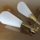Double wall light in perspex and gold metal from the 50s and 60s.
