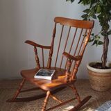 Vintage rocking chair made of beech wood