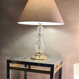Lampe 1975 a 80 verre et  chrome or