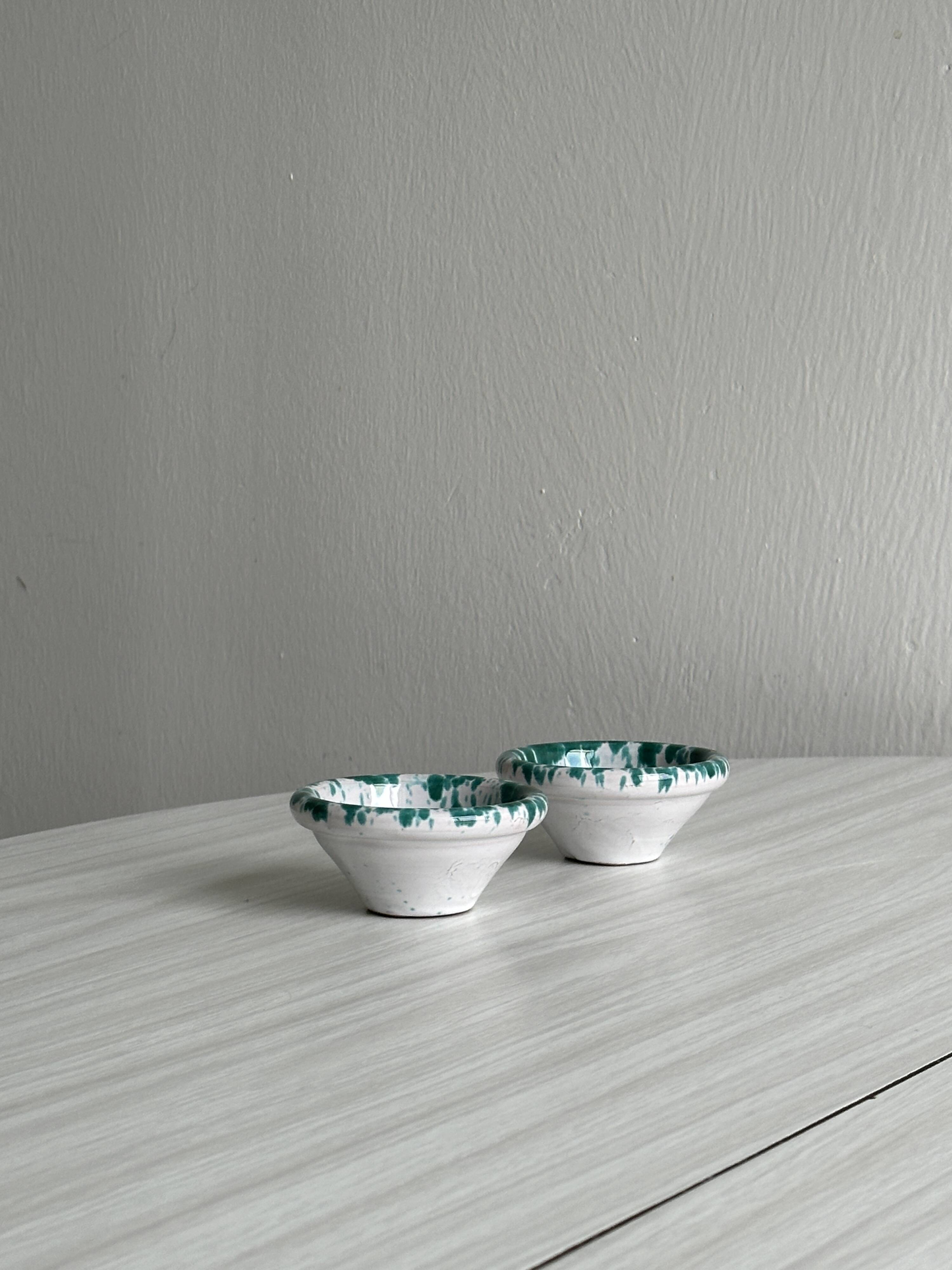 Hand painted ceramic salt and pepper shakers