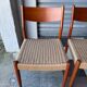 Set of 6 Fristho chairs in teak and rope.