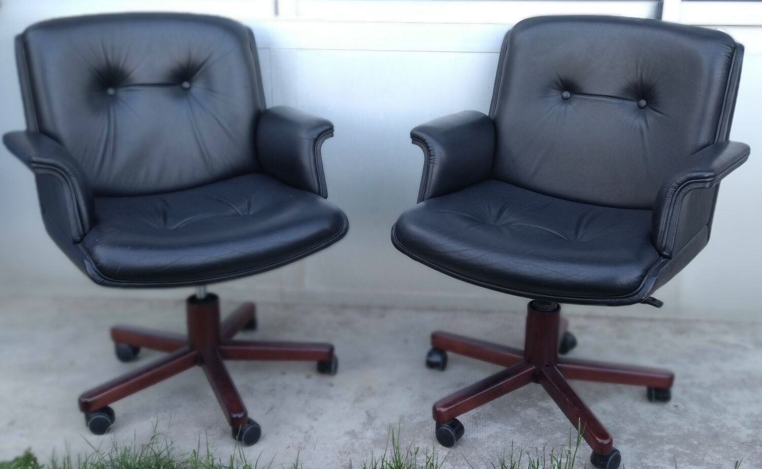 Paire de fauteuils de bureau