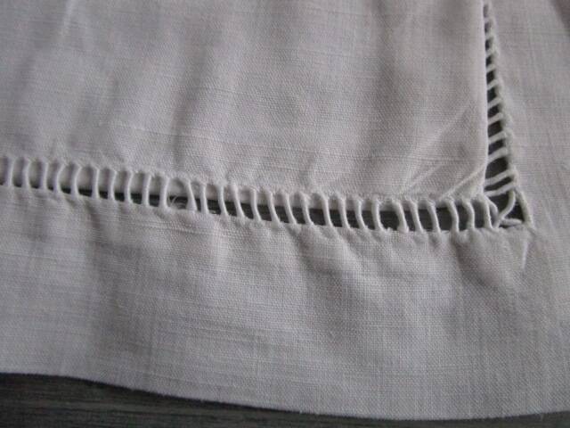 Antique embroidered/monogrammed pillowcase: 67x67cm