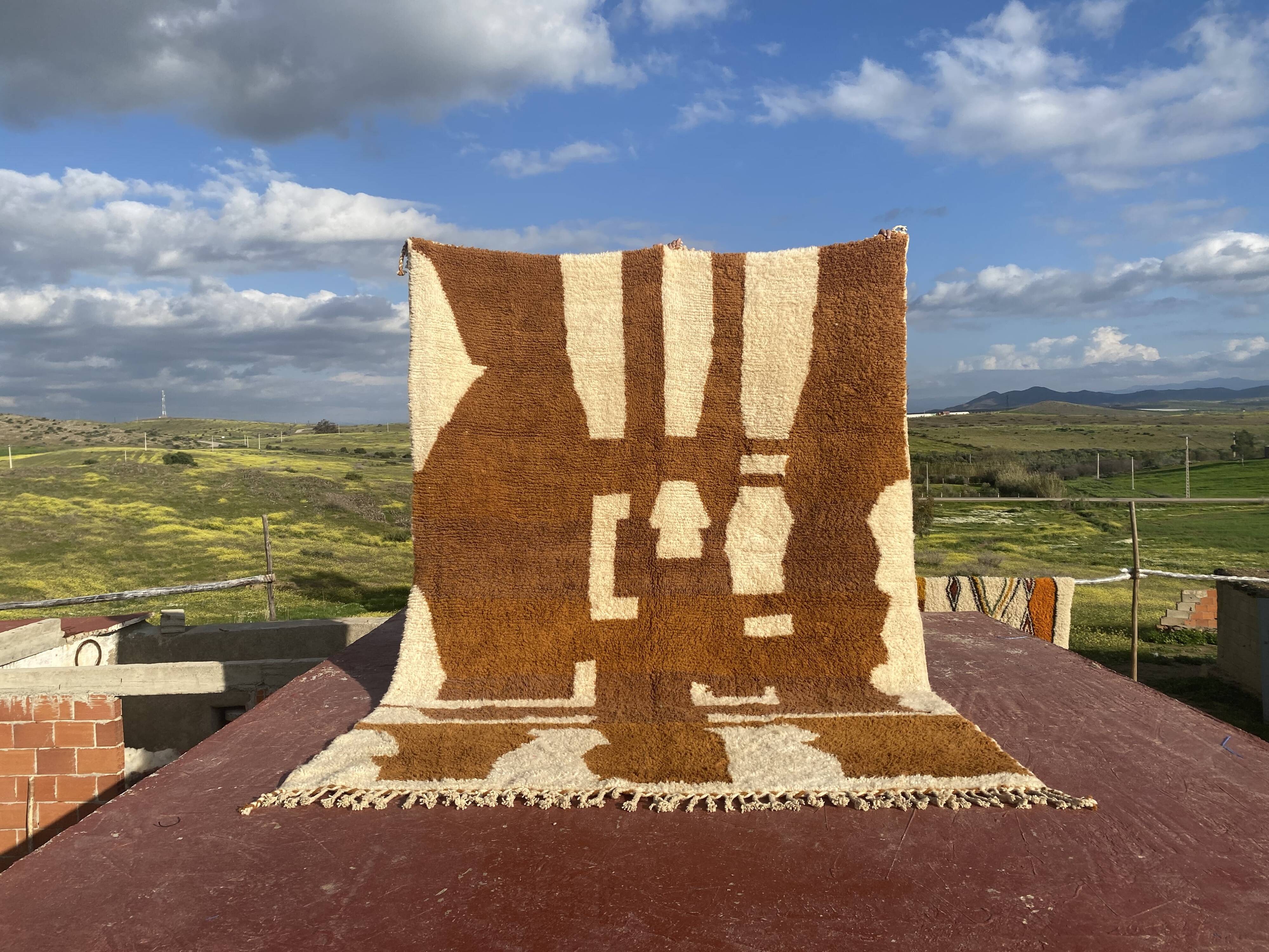 Large Beni Ouarain rug 320x220 cm – Handmade wool –