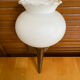 Arlus lunel wall torch light gold metal + white opaline mid-century