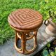 Tabouret vintage en rotin