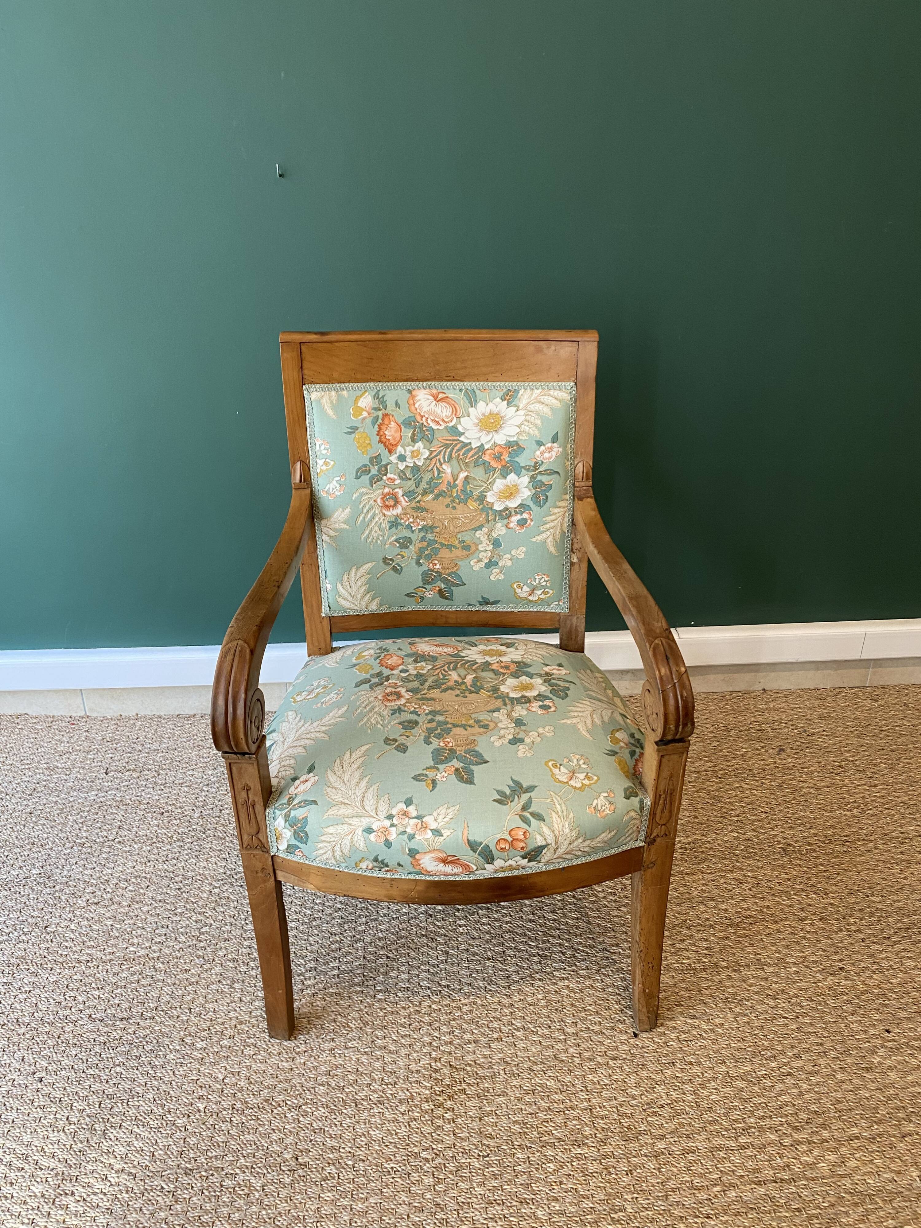 Suite of three antique armchairs
