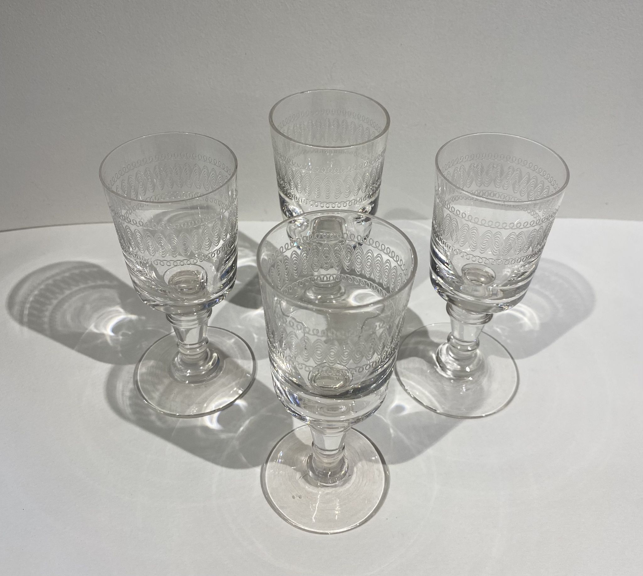 Lot de 4 verres bistrot début XX siècle