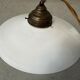 Antique adjustable pendant lamp – opaline and porcelain