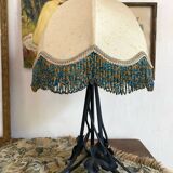 Retro wrought iron and pearl lamp