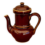 Vintage brown ceramic coffee maker