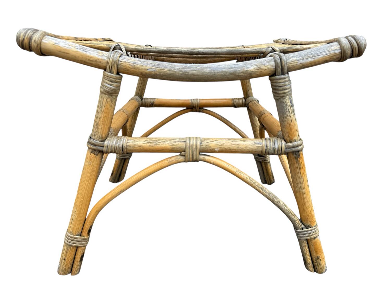 Rattan stool from the 70s France