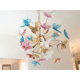 Lustre en verre spoutnik en verre de Murano