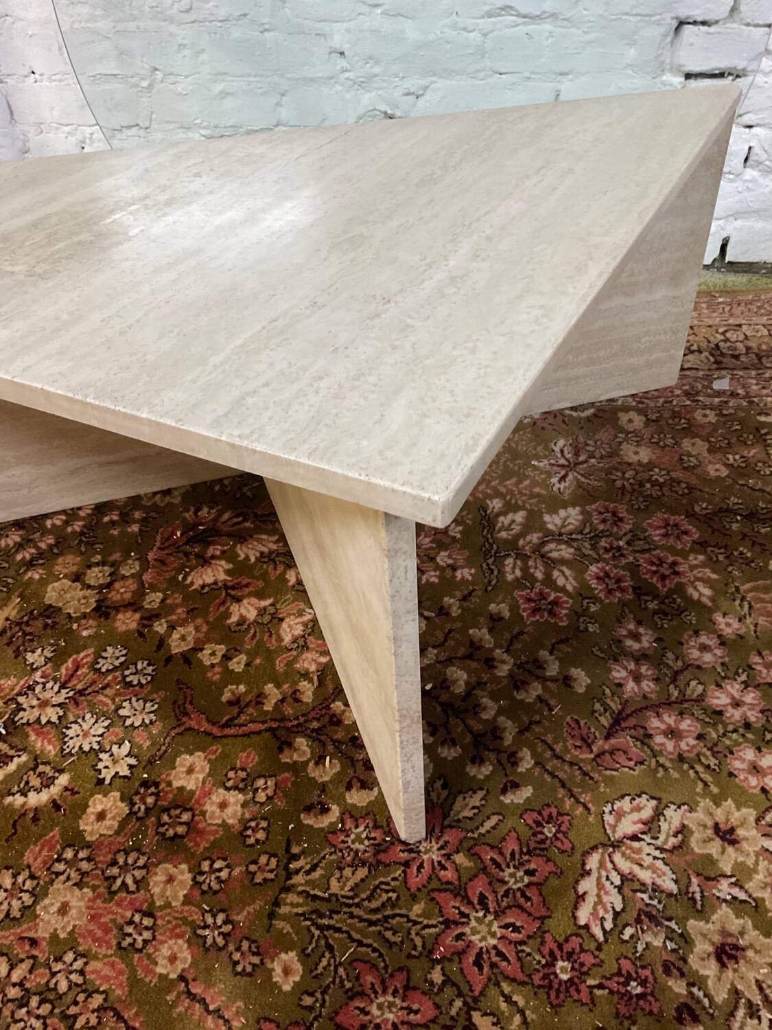Travertine coffee table