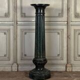 Serpentine Marble Fluted Column, Circa 1880