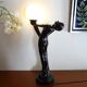Lampe danseuse nue design 70's 80's- art déco globe boule