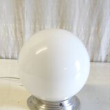 Art Deco ceiling light or wall light with opaline globe, diameter 20 cm.