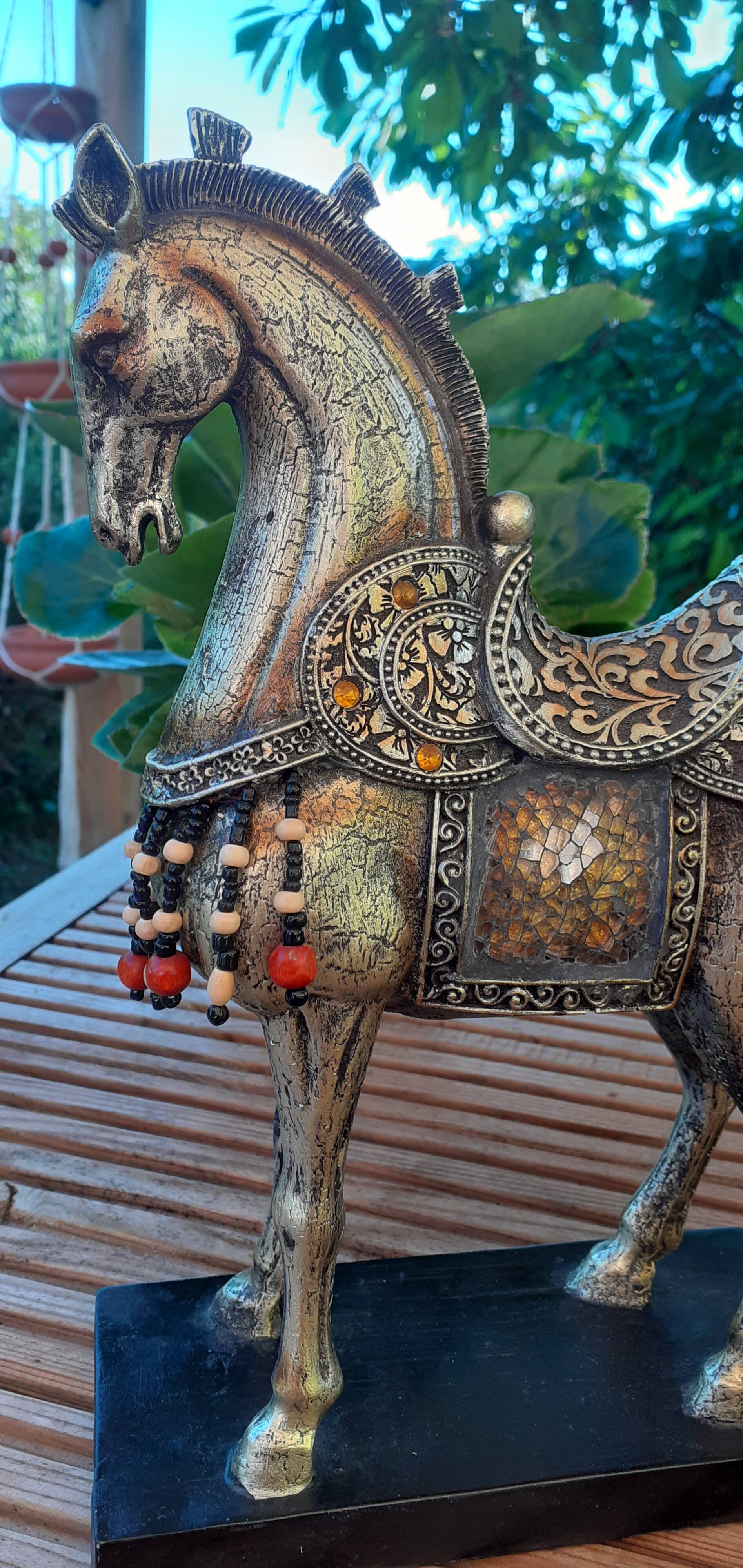 Mongolian parade horse statue