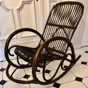 Bamboo and rattan rocking chair