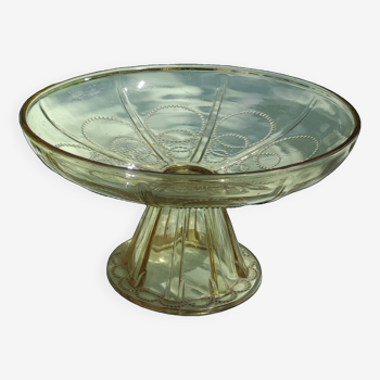 Old fruit bowl and smoked glass compotier