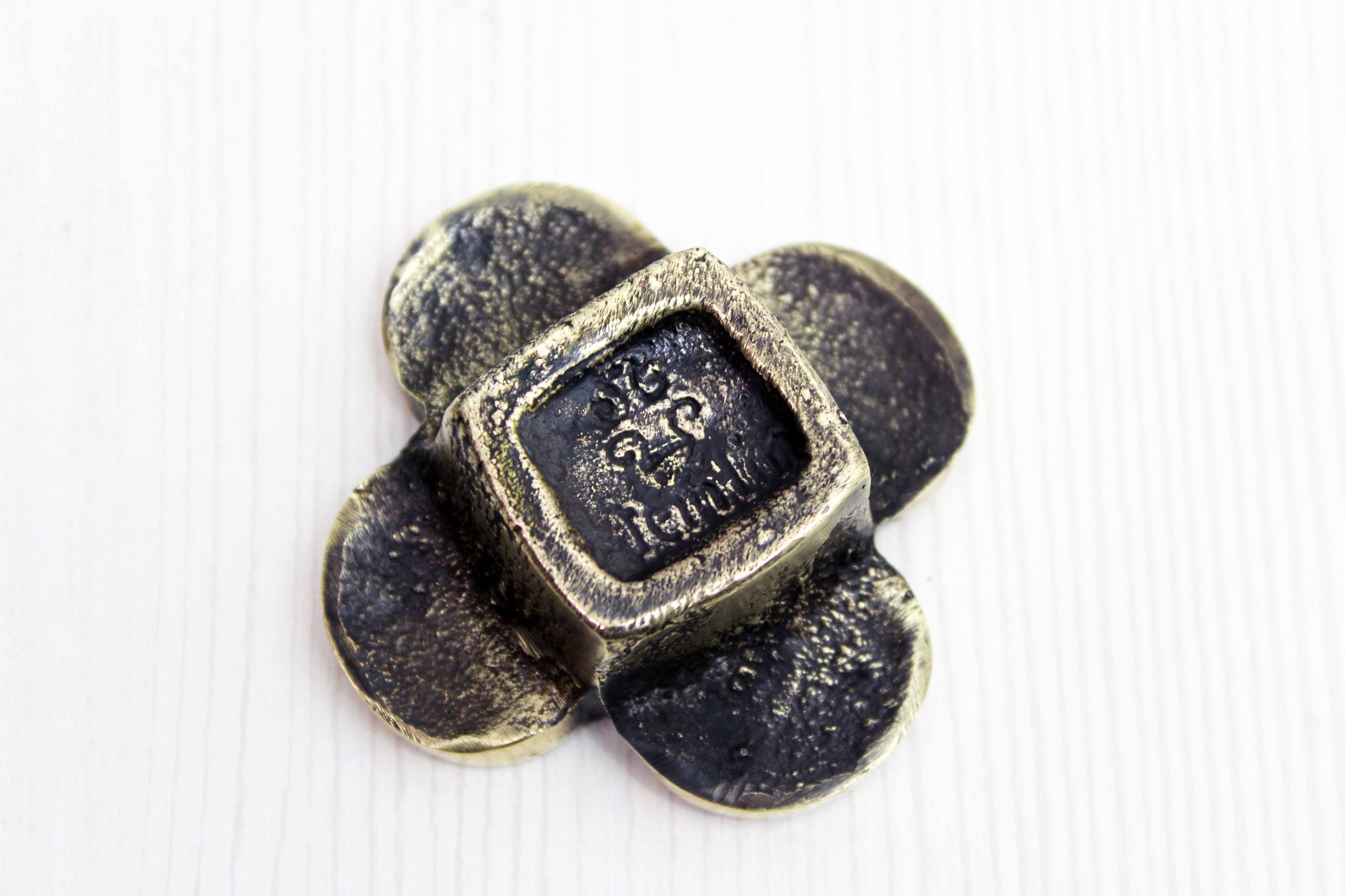 Bronze flower candle holder 1960