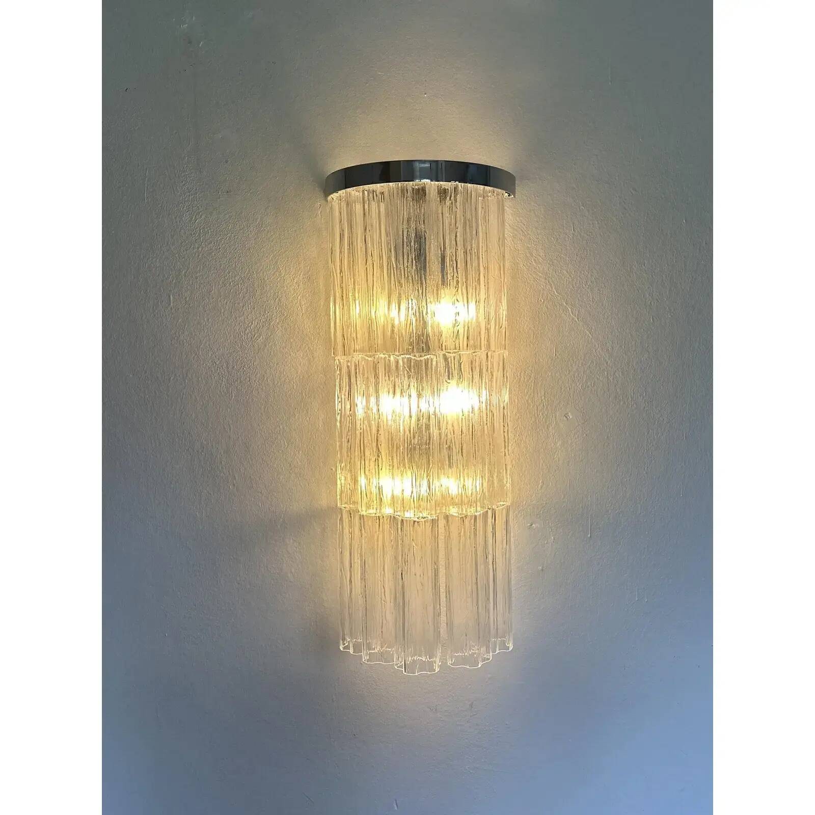 Collection de appliques murales transparentes modernes "Tronchi" — Ensemble de 4