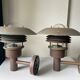 Pair of classic danish vintage  outdoor wall lamps in copper