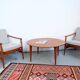 Vintage Thonet teak armchair, retro 1960s–70s style.