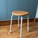 Vintage metal and wood stool