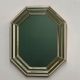 Large octagonal Deknudt wall mirror in layered mirrored glass and gold accents