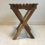 Wooden folding stool