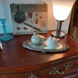 Still life painting with glass of wine .old