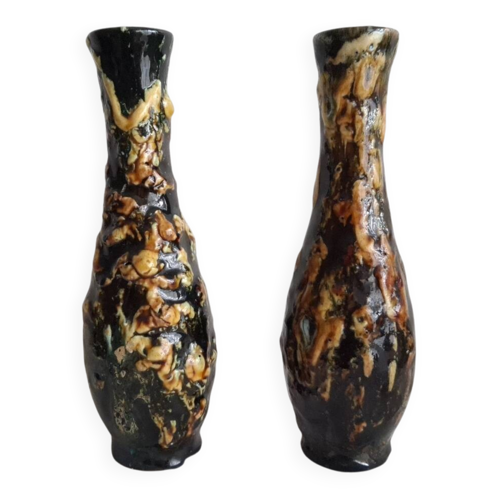 Pair of Vallauris bud vases
