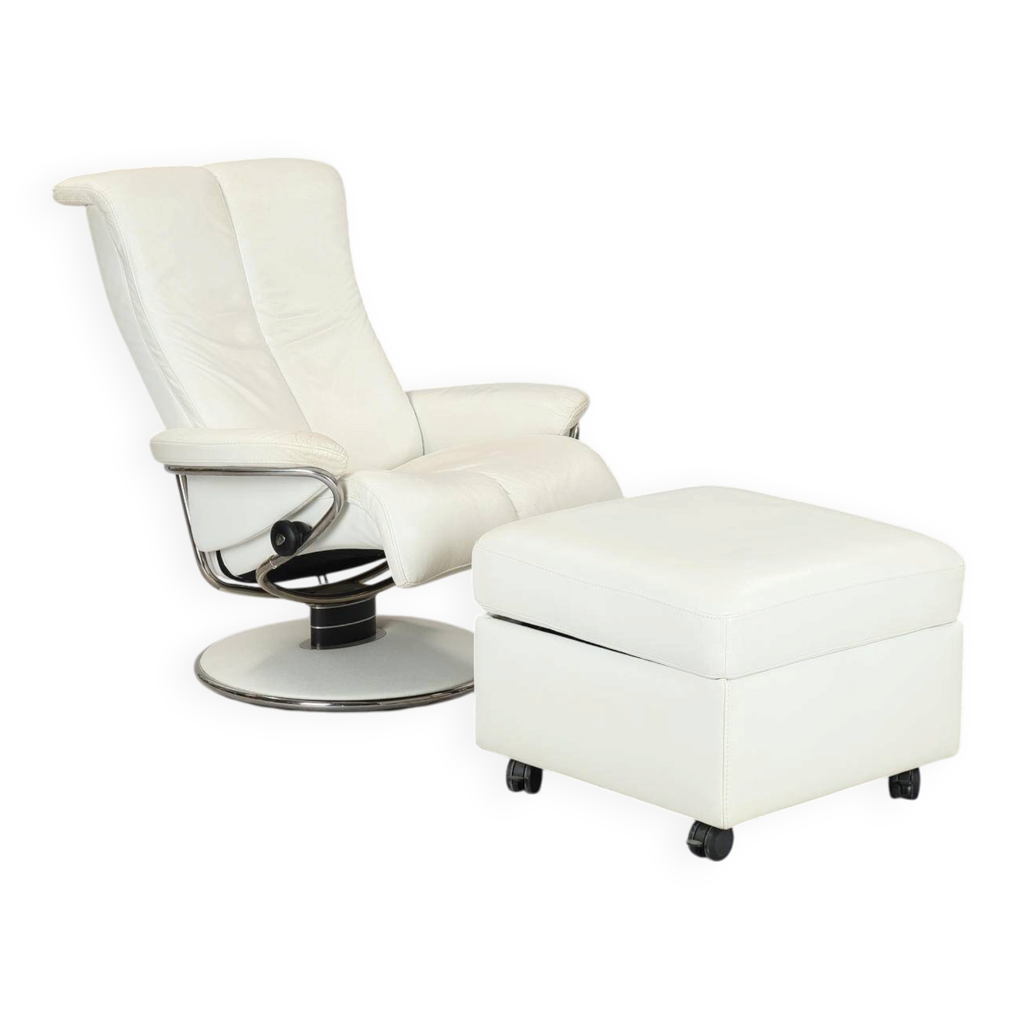 Stressless / Ekornes Recliner Armchair with Footstool, Norway