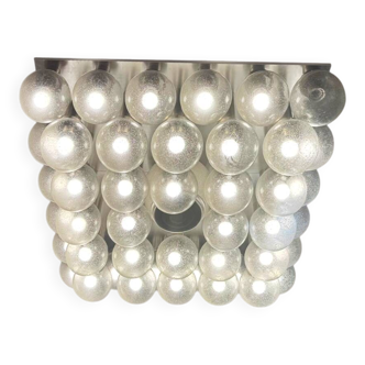 Lampe de plafond en verre XXL au design vintage