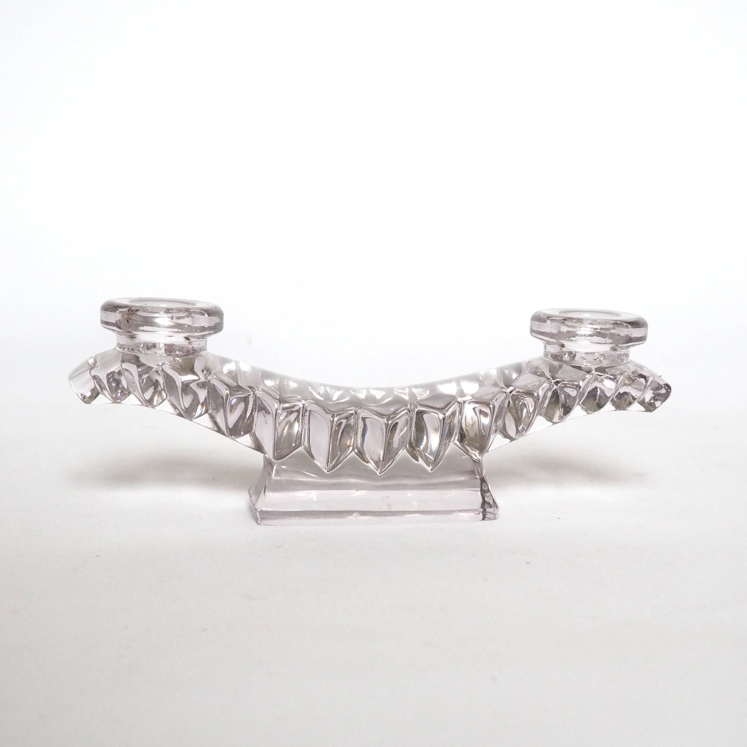 Double violet candle holder