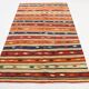 142x231Cm Multicolor Vintage Kilim Rug, Handmade Wool Rug
