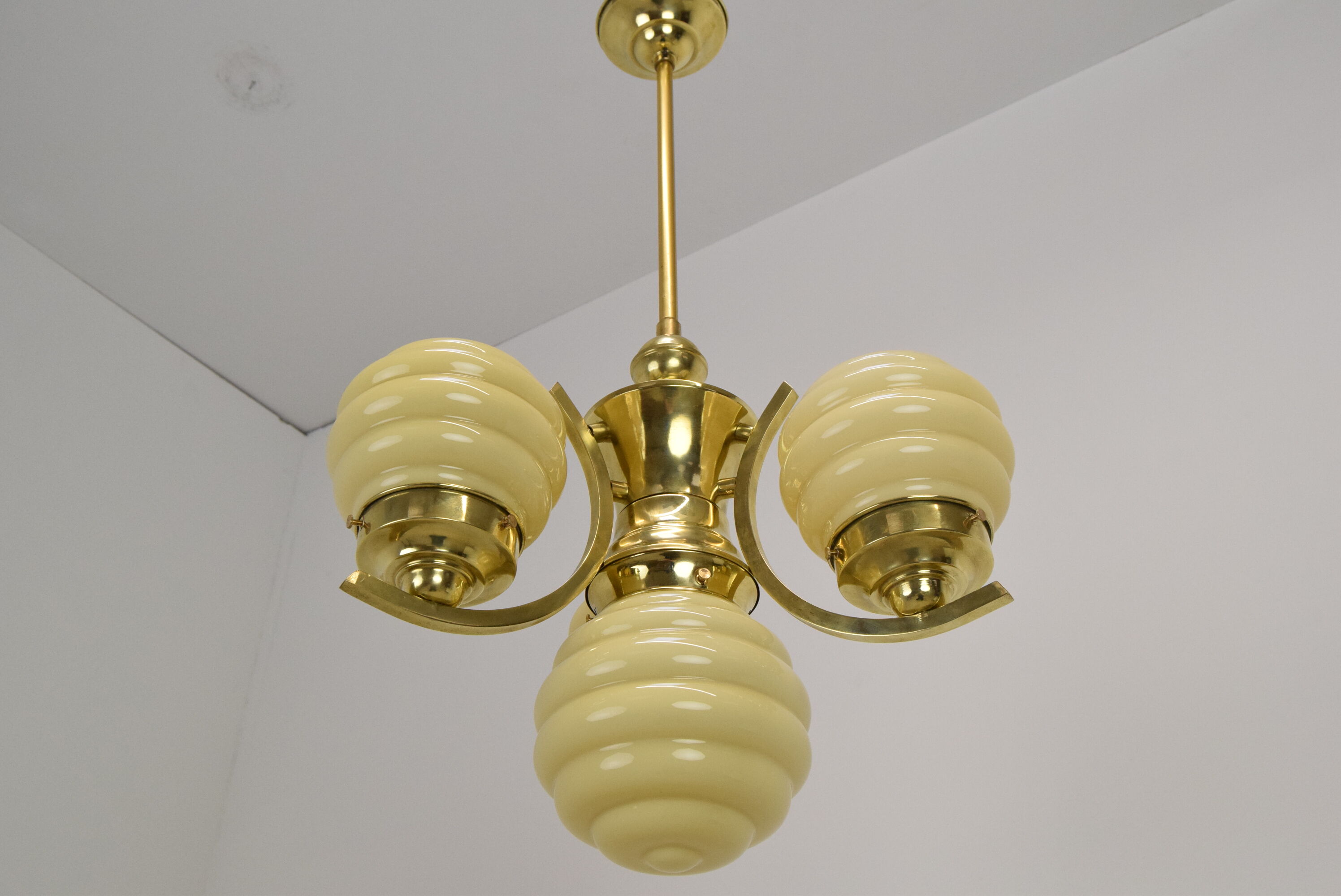 Art deco chandelier Czechoslovakia 1930's