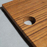 Rounded rectangular monoxyl teak cutting or presentation board L:34