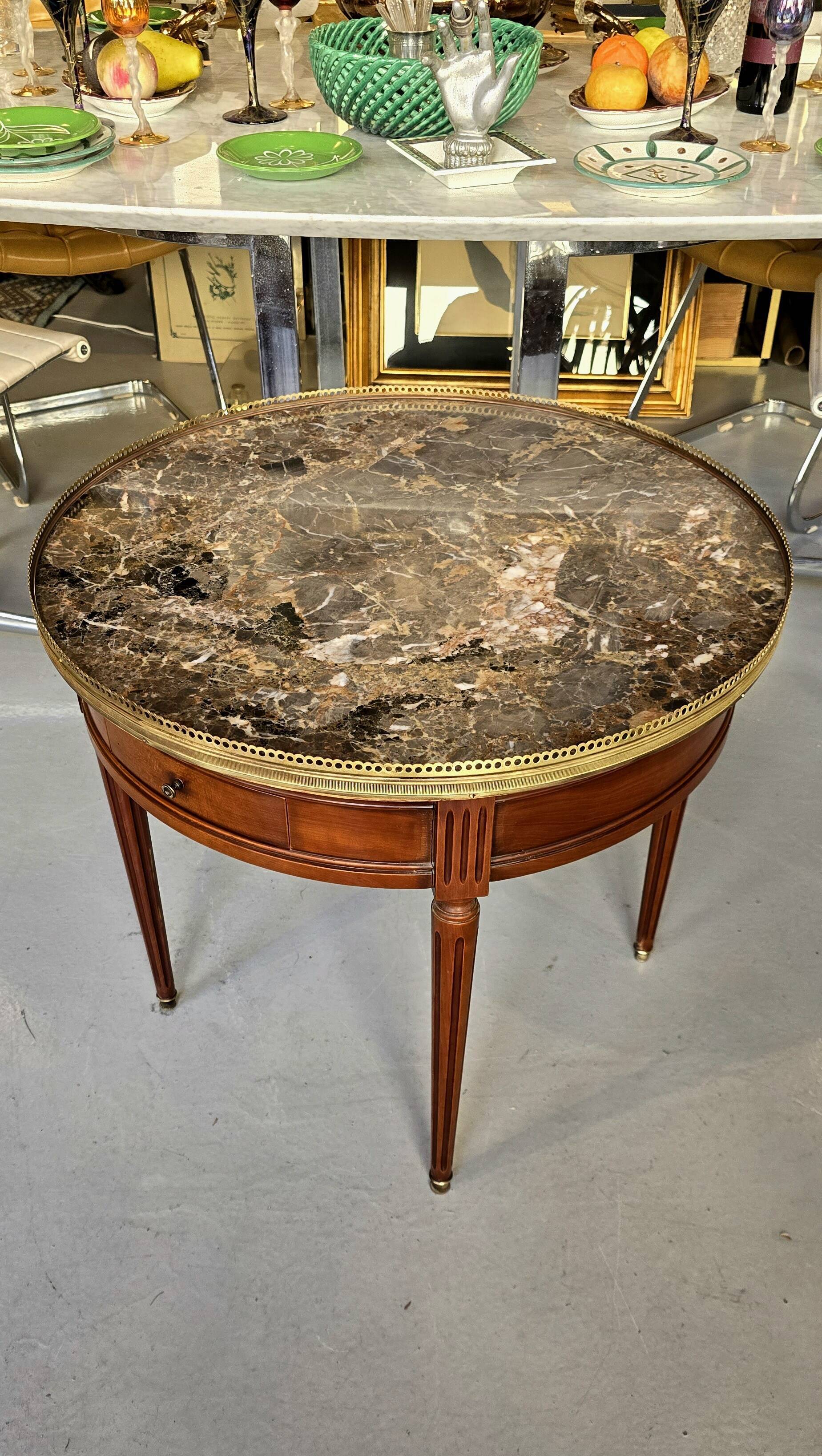 Louis XVI marble bottle table