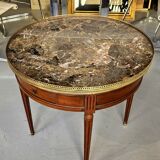 Table bouillotte Louis XVI marbre