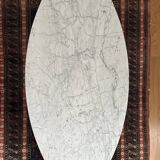 Marble and rosewood coffee table, designed by Hugues Poignant for Roche Bobois