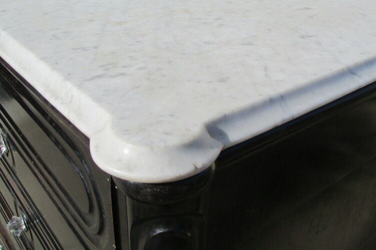 Napoleon III chest of drawers in blackened wood