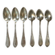 6 silver-plated floral spoons