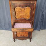 Louis XV Standing Man in Walnut and Ash Burl