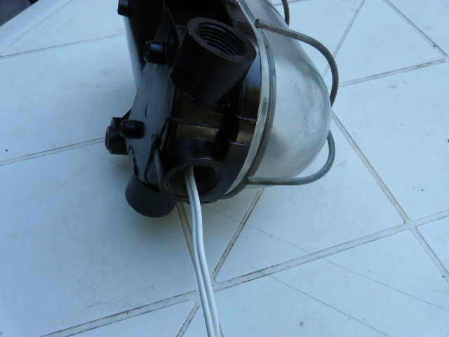 Wall lamp porthole lamp bakelite and glass with grid